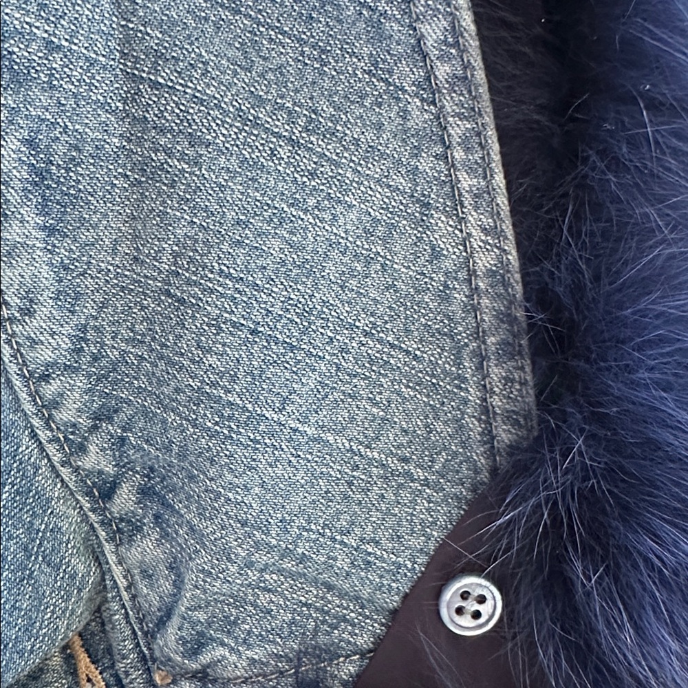 Doncaster denim jacket with removable fur collar - Picture 14 of 16